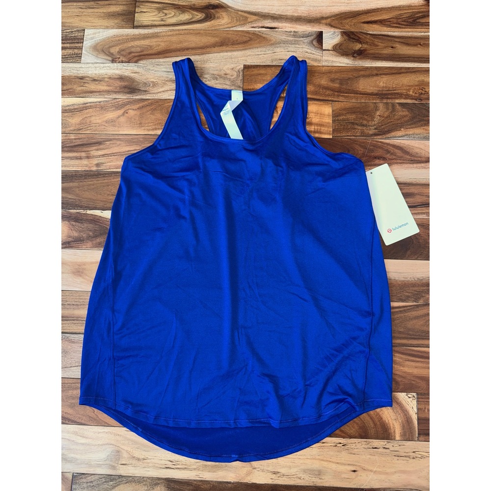 Lululemon Essential Tank Pleated Larkspur Blue Size 4 NWT